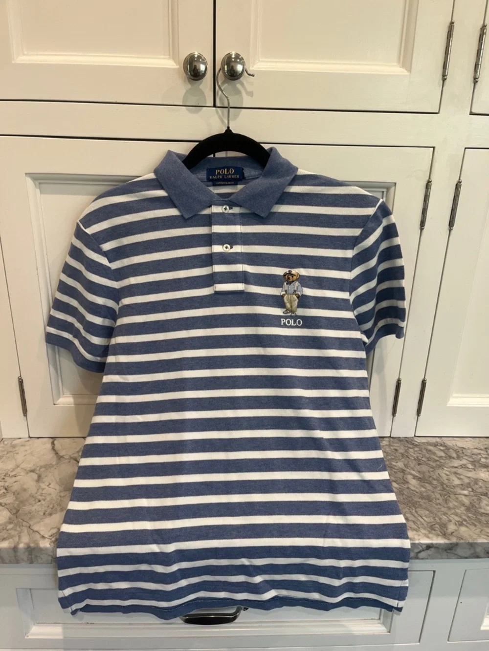 POLO RALPH LAUREN Men's Custom Slim Fit Polo Bear Polo Shirt